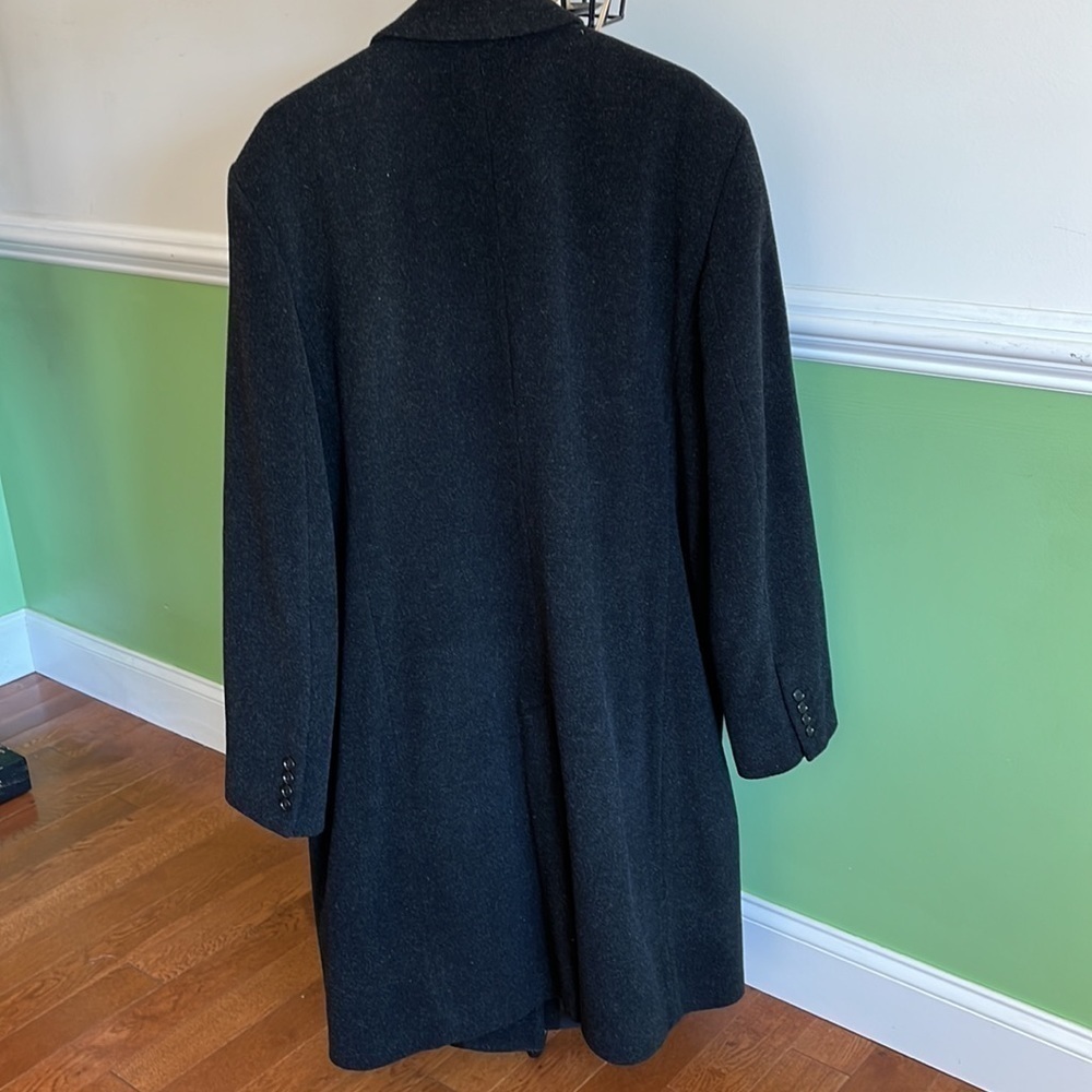 Wool & cashmere Hathaway Platinum black coat men’s - Picture 7 of 10
